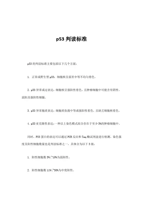 p53判读标准