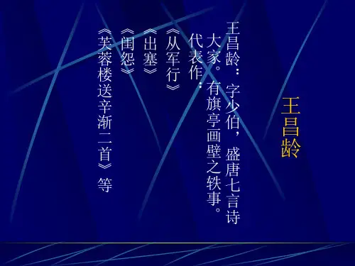 盛唐诗歌3(王李高岑)