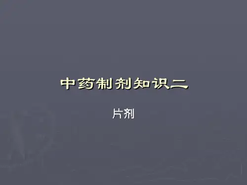 片剂PPT课件