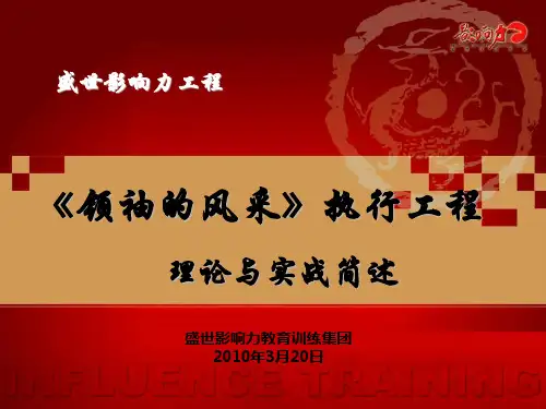 盛世影响力工程-领袖的风采执行工程20100321ppt课件