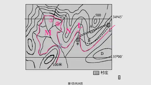 等高线高考地理二轮专题复习等高线地形图PPT课件