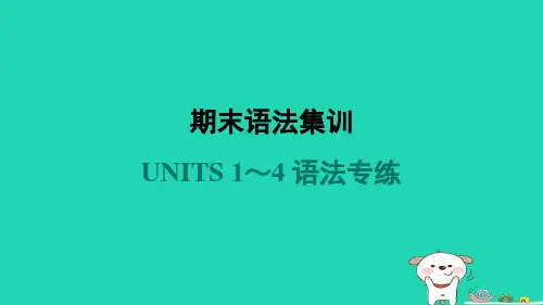 八年级上册Units1_4语法专练习题冀教版