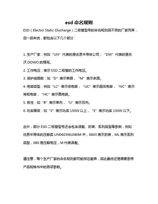 esd命名规则