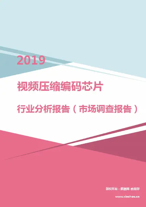 2019年视频压缩编码芯片行业分析报告(市场调查报告)