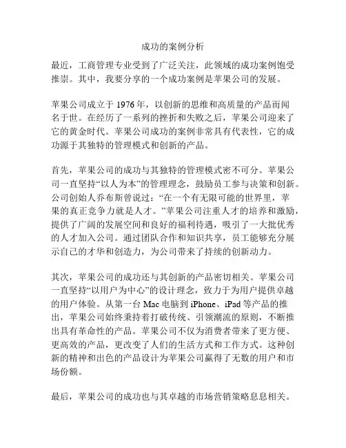 成功的案例分析