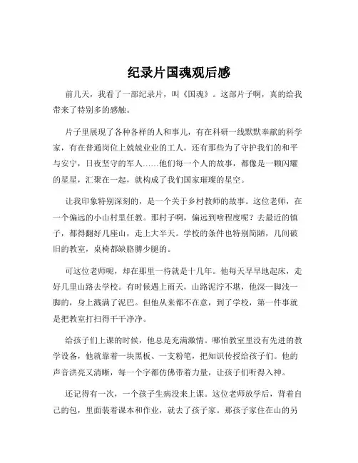 纪录片国魂观后感