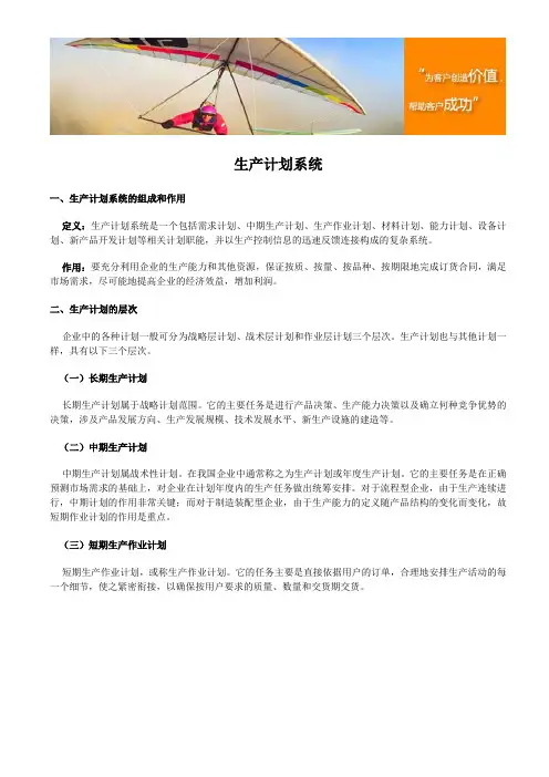 生产计划系统
