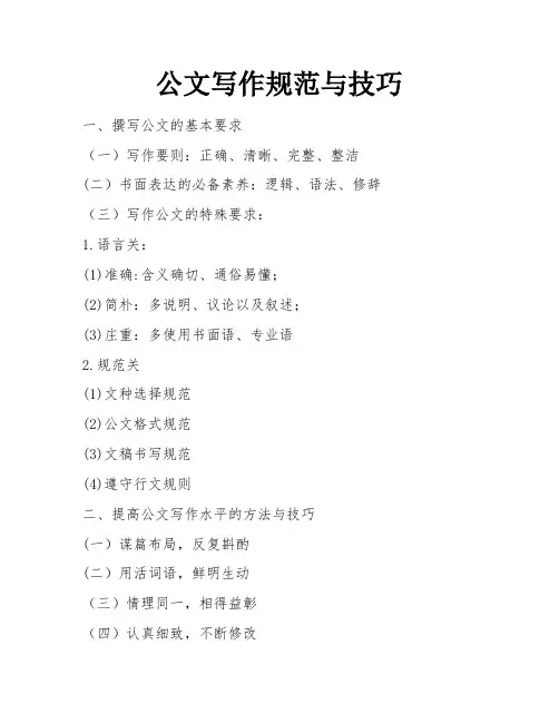 公文写作规范与技巧 