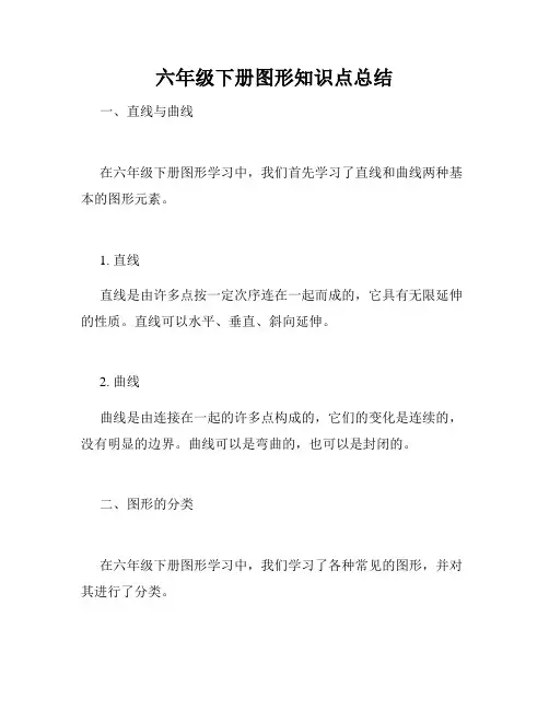 六年级下册图形知识点总结