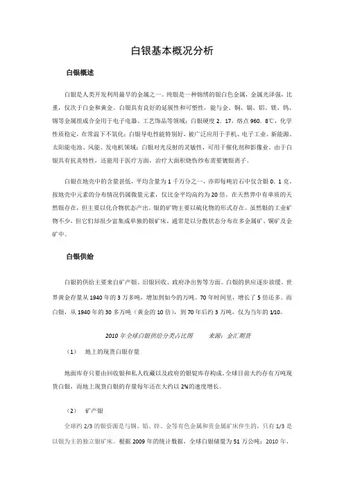 白银基本概况分析