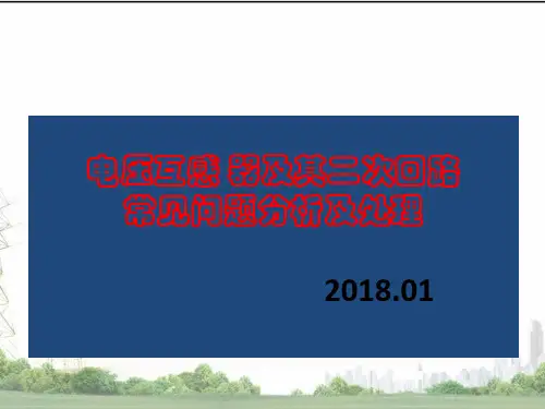 电压互感器及其二次回路常见问题分析及处理