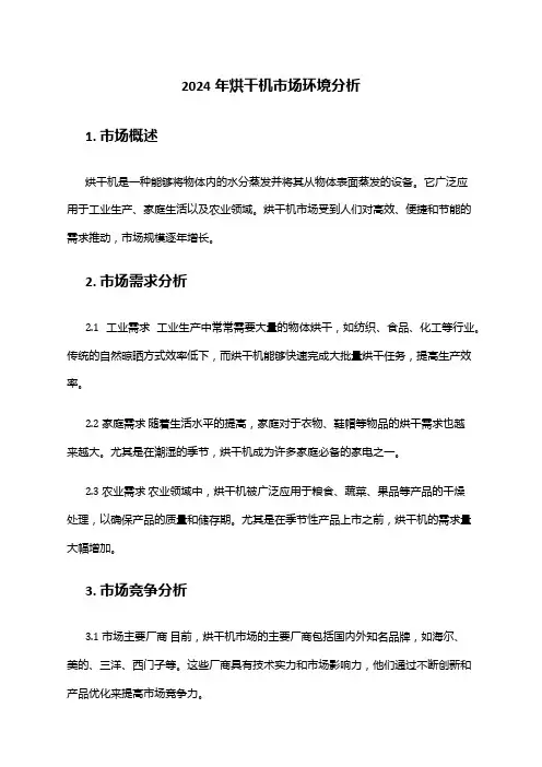 2024年烘干机市场环境分析