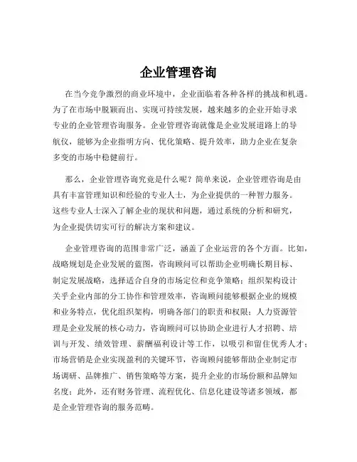 企业管理咨询