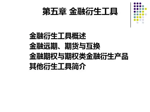 证券市场基础知识 第五章 衍生工具