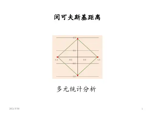 闵可夫斯基距离详解 ppt课件