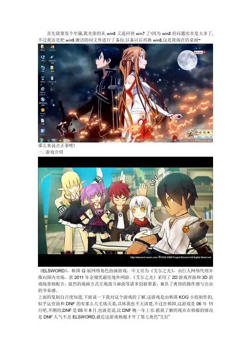 艾尔之光介绍攻略