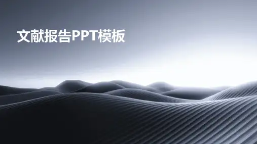 2024版文献报告PPT模板