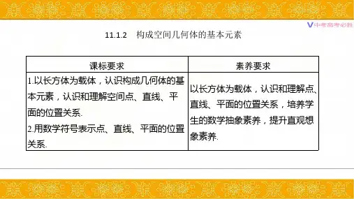 第十一章 11.1 11.1.2 构成空间几何体的基本元素