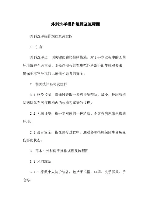 外科洗手操作规程及流程图