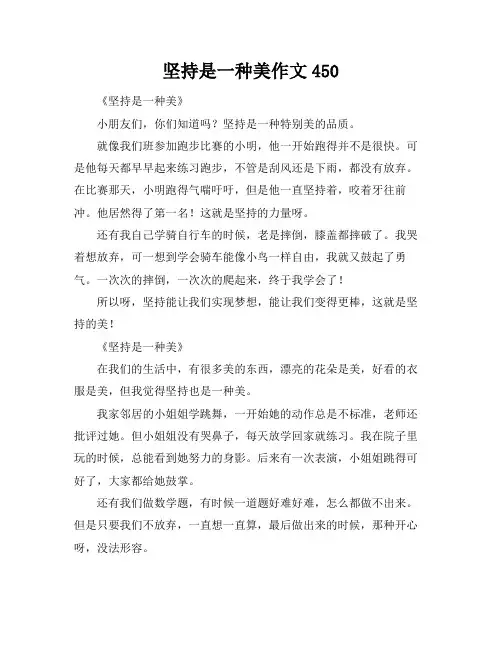 坚持是一种美作文450