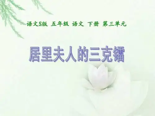 《居里夫人的三克镭》课件