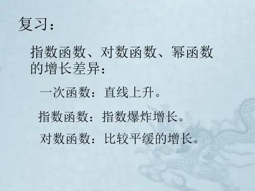 不同函数的增长速度