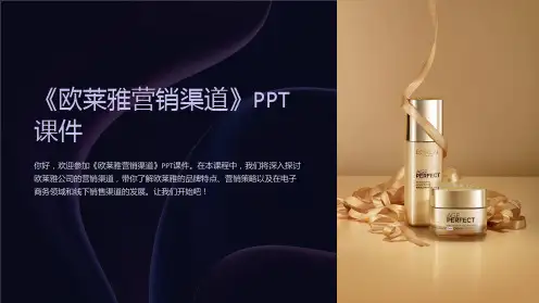 《欧莱雅营销渠道》课件