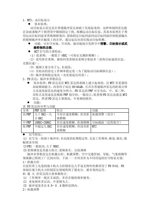 雷达原理