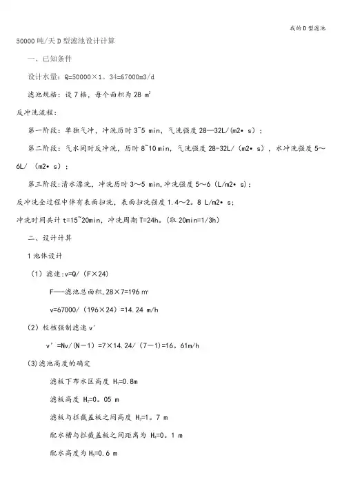 我的D型滤池