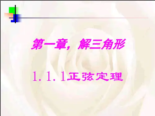 人教版高一必修五第一章正弦定理和余弦定理