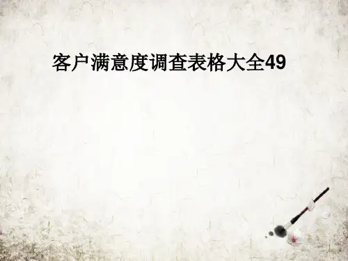 客户满意度调查表格大全49