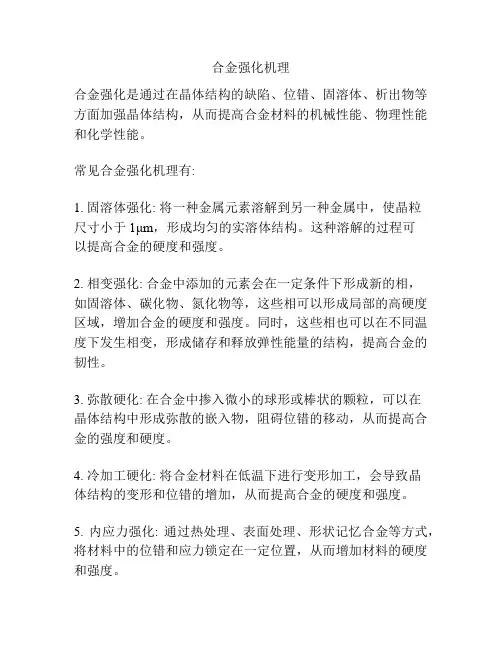 合金强化机理