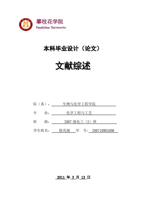 合成氨文献综述