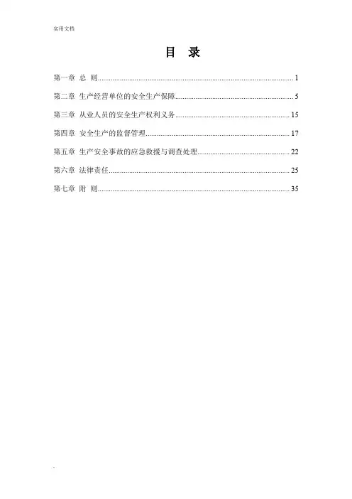 安全生产法(最新版)