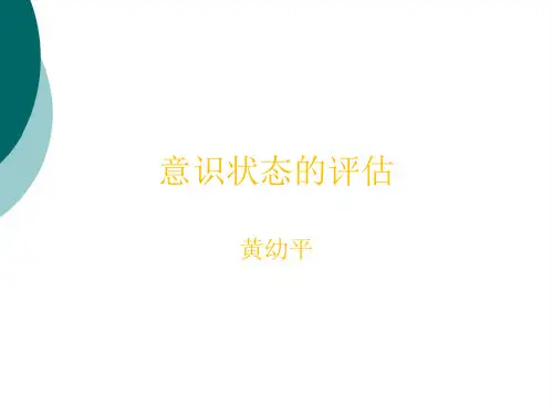 意识状态的评估