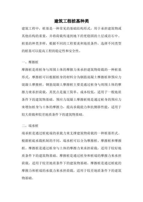 建筑工程桩基种类