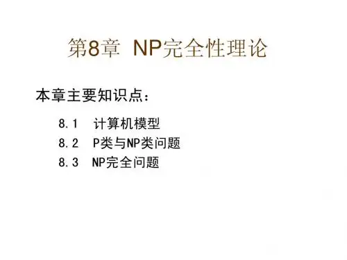 算法分析设计NP完全性理论