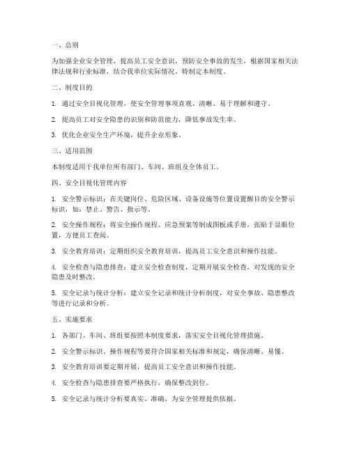 安全目视化管理制度