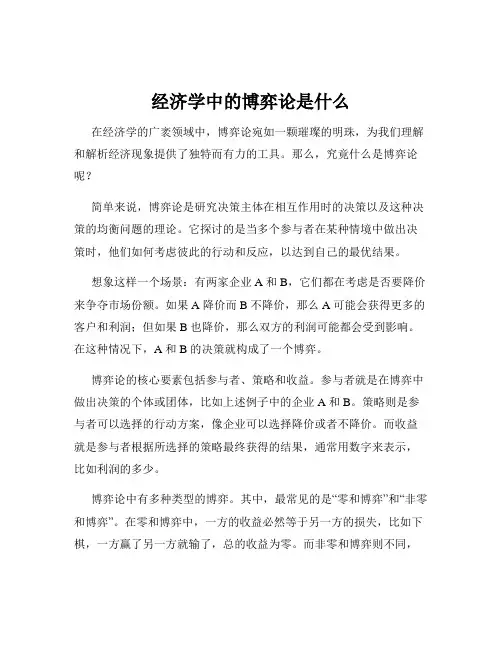 经济学中的博弈论是什么