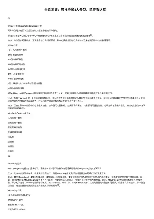 全盘掌握：腰椎滑脱8大分型，还得看这篇！
