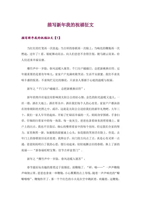 描写新年我的祝福征文