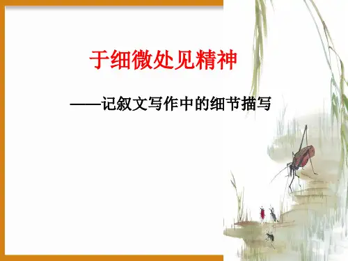 作文技法指导-细节描写——记叙文写作中的细节描写ppt课件