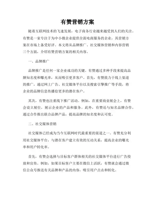 有赞营销方案