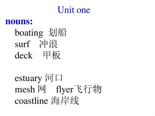 新标准大学英语第三册第一单元 词汇分类  Unit 1 words