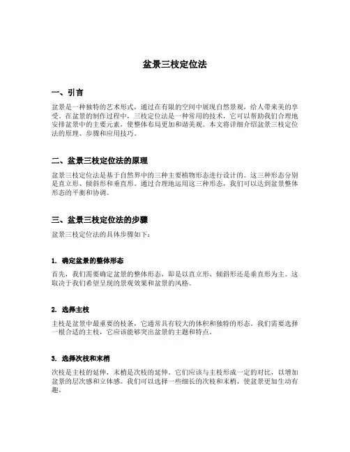 盆景三枝定位法