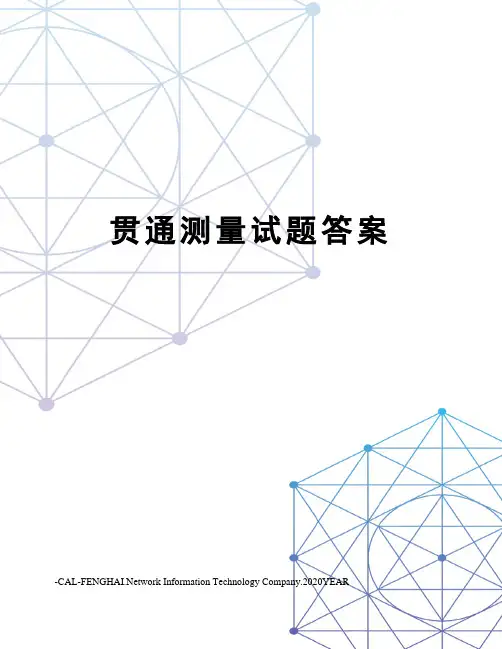 贯通测量试题答案