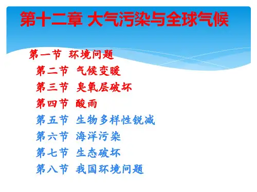 第十二章 大气污染与全球环境问题