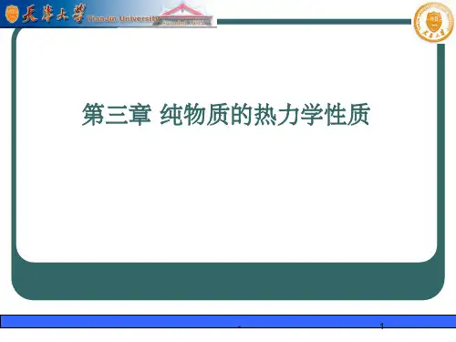 天大化工热力学第三章 ppt