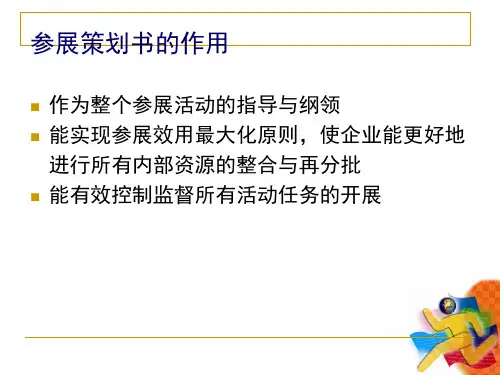 参展策划书总结ppt课件