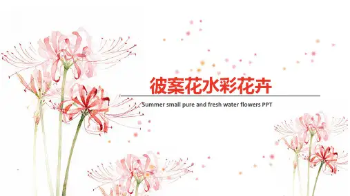 97粉色彼岸花水彩女性成长情感产品动态ppt